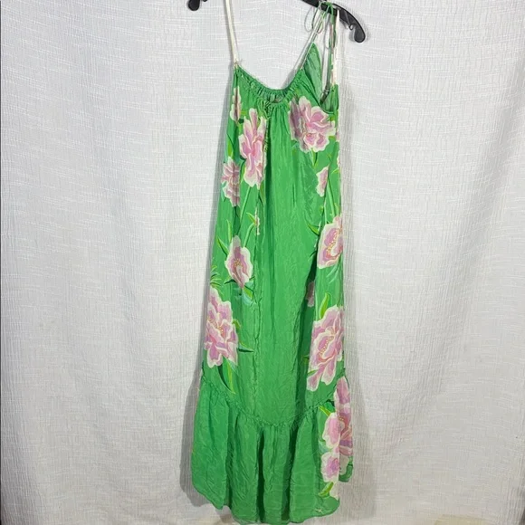 Farm Rio Floral Vibing Satin Maxi Dress M - Picture 5 of 11